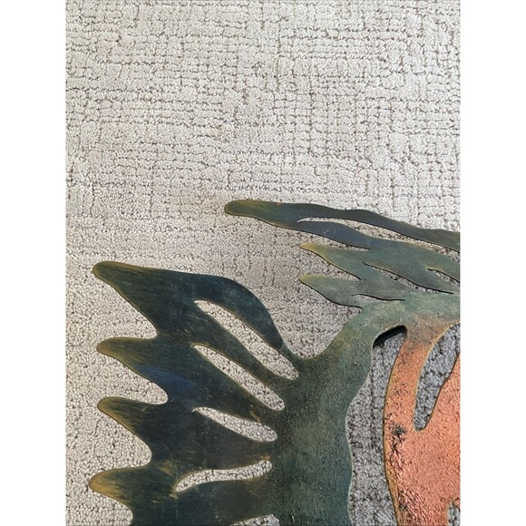 Large Metal Fish Sculpture From Cabo. With Candle Holder. Hanging - Picture 7 of 16